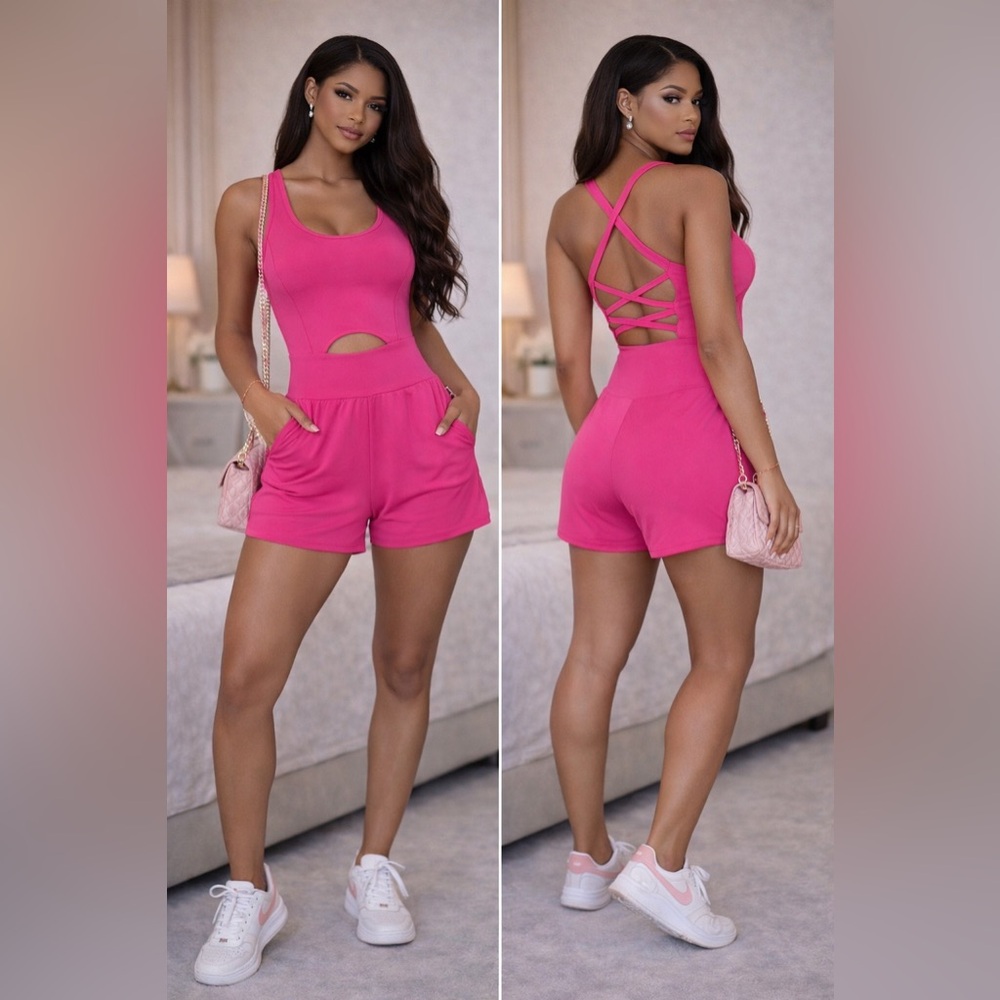 Glitz Sculpt Fit Romper – Pink Luxe edition